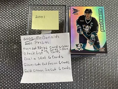 2000/2001 Mcdonalds Prism Hockey Card Set • $145.72