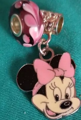 Authentic MINNIE Charm MURANO GLASS BEAD Fits European LOT MD40  • $15.99