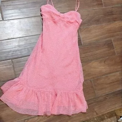 B Smart M Pink Polkadot Spaghetti Strap Dress • $18