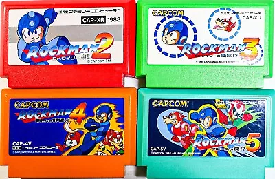 Famicom FC Megaman Rockman 2 3 4 5 Lot Of 4 Capcom Nintendo Japan NTSC-J • $82