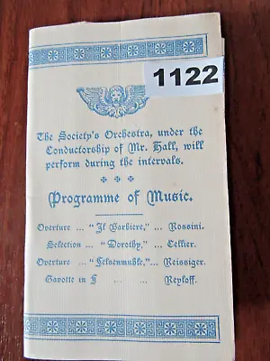 Manchester  M.A.D. S. 1890 THE SILVER SHIELD Concert Hall-St. Peters **RARE** • £6
