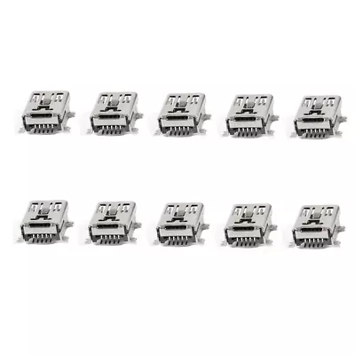 GDQLCNXB 10 Pack Mini USB Type B Female Port 5-Pin 180 Degree SMD SMT PCB Jack S • $11.83