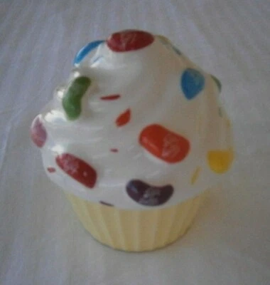 £7.68 • Buy Jelly Belly Jelly Beans Ceramic Cupcake Candy Jar Trinket Box