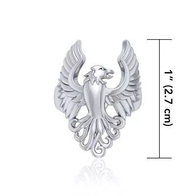 $72 • Buy Majestic Phoenix Sterling Silver Ring By Peter Stone Unique Fine Jewelry