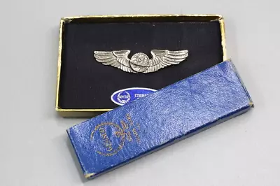 US AAF Navigator Small Sterling Wings In Box . W248 • $98