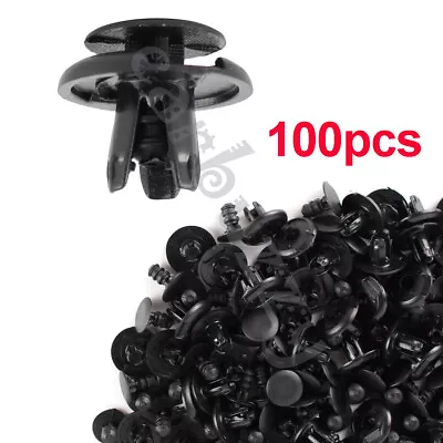 100pcs Fender Splash Shield Clips Push Pin Fastener Retainer For Honda 7MM Hole • $4.99