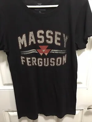 Massey Ferguson T-shirt Black Size X-large Youth 16-18 • £13.65