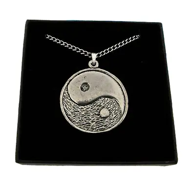 Ying N Yang Design1 Pendant In Gift Box Handcrafted In Lead Free Solid Pewter  • £8.99