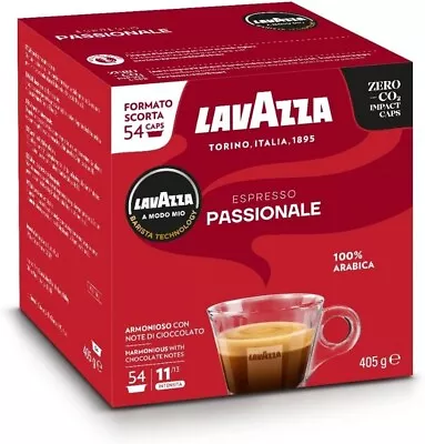 Lavazza A Modo Mio Espresso Passionale 54 Coffee Capsules Ideal For A 40Ml • $34.99