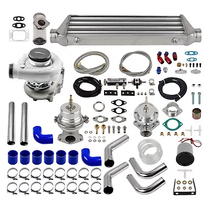 T04E Turbo Kit Intercooler Wastegate Bov Boost Gauge Oil Line For Nissan Patrol • $786.67