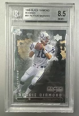 1998 Upper Deck Black Diamond Rookies / Peyton Manning ROOKIE / BGS 8.5 NM-MINT+ • $1.25