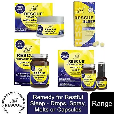£5.95 • Buy Bach Rescue Remedy For Restful Sleep - Drops, Spray, Melts Or Capsules