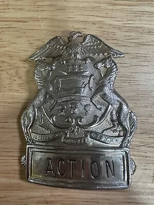 Rare Obsolete Unmarked York Pa Department Captain Template Badge “Action” • $199.99