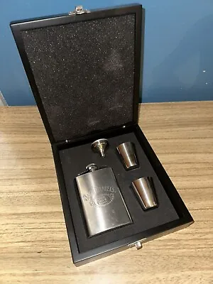 £30 • Buy Jack Daniels Gift Set With Hip Flask And Two Tumblers  Stainless Steel