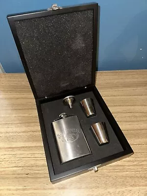 Jack Daniels Gift Set With Hip Flask And Two Tumblers  Stainless Steel • £30