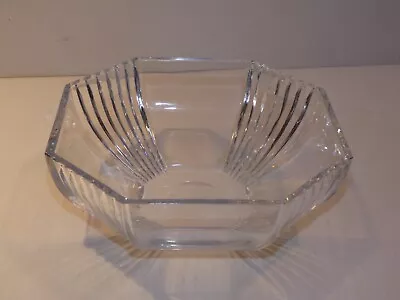 Miller Rogaska Crystal Serving Bowl 8-Sided Ribs • $34.99