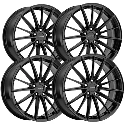 (Set Of 4) Vision 473 Axis 18x8 5x112 +38mm Gloss Black Wheels Rims 18  Inch • $835.96