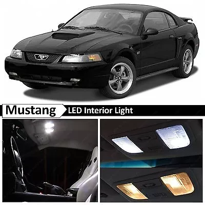9x White LED Lights Interior Package Kit For 1994-2004 Ford Mustang • $12.89