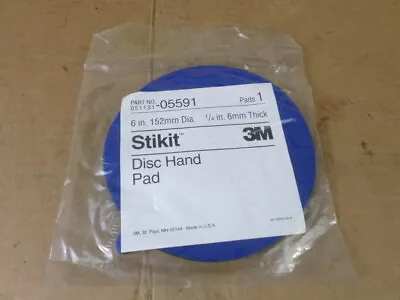 3M 051131-05591 6  (152mm) Dia. 1/4  (6mm) Thick Stikit Disc Hand Pad • $6.25