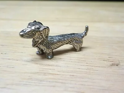 Small Silver Tone Free Standing Dachshund Charm  New Without Tags • $10.99