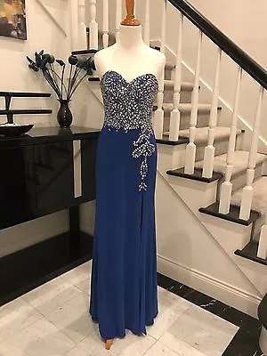 In Stock Size 6-14 Brand New Royal Blue  Long Slit Prom Dress Pageant Gown • $135