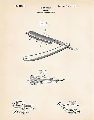 1902 Barbershop Wall Art Decor Decorating Ideas Barber Shop Poster Patent Print • $16.78