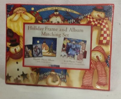 Holiday Snowman Frame And Album Matching Set 4x6 Flexible Photo Album Holds 24 • $5.95