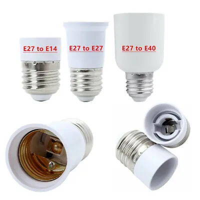 1/4X Lamp Screw Base Bulb E27 To E40 Mogul Adapter Light Holder Socket Converter • $8.09