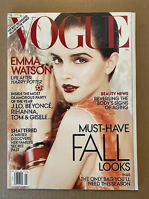 Vogue Magazine Emma Watson Jennifer Lopez July 2011 Brand New Free Shipping NL • $12.99