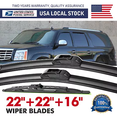 Fits For GMC Envoy 2002-2006 22 &22 &16  Front & Rear Wiper Blades OEM Quality • $17.99