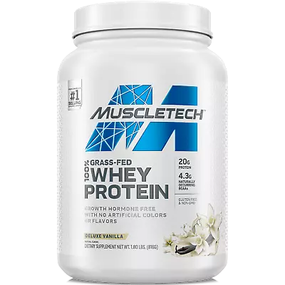 Muscletech Grass-Fed 100% Whey Protein Powder 20g Protein 1.8 Lbs 23 Servings • $22.98