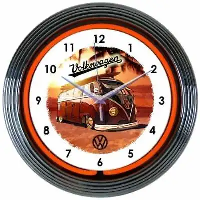 VOLKSWAGEN BUS NEON CLOCK  8VWBUS   By NEONETICS • $104.99