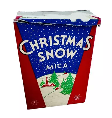 Vintage Box Christmas Snow Mica Flakes 1/2 Full • $19.99