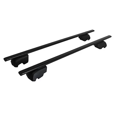 47  Roof Racks Cross Bars Luggage Carrier Lockable Durable Iron Black 2 Pcs • $119.90