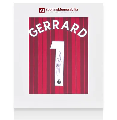 £275.99 • Buy Steven Gerrard Signed Aston Villa Shirt - 2021-2022 - Gift Box Autograph