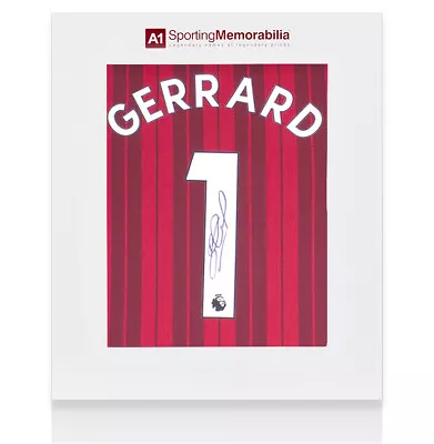 £275.99 • Buy Steven Gerrard Signed Aston Villa Shirt - 2021-2022 - Gift Box Autograph