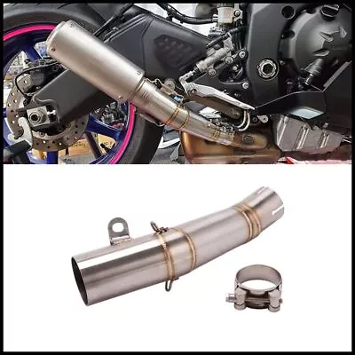 For Yamaha R6 YZF-R6  2006-2016 Motorcycle Slip-On Mid Link Pipe Exhaust System • $50.39