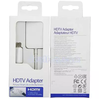 MHL To HDMI Cable HDTV Adapter For Samsung Galaxy S5 S4 S3 & Note 2 3 4 Tab 3  • £94.35