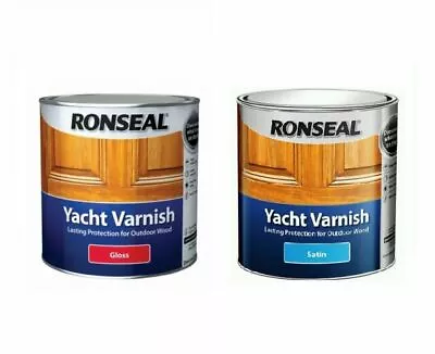 Ronseal Yacht Varnish Satin Or Gloss 250ml 500ml 1Litre 2.5 Litre • £11.95