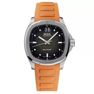 Mido Multifort Tv Big Date Grey Dial Organe Strap 40mm M049.526.17.081.00 • $1099