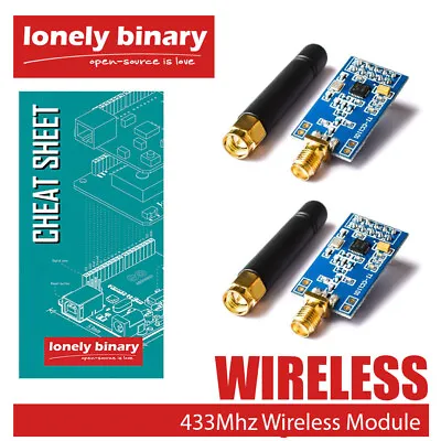 $39.99 • Buy Wireless RF Transceiver 433MHZ Antenna Module Arduino Uno Raspberry PI CC1101
