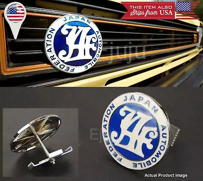 Japan Automobile Federation JAF Blue Emblem Badge For Mitsubishi Subaru Grille • $13.85