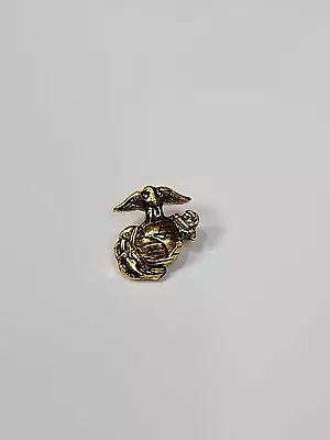 USMC Marine Corps Eagle Globe Anchor Tie Tack Gold Color W/ Chain & Bar • $11.97