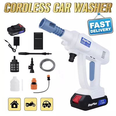 Cordless Power Washer High Pressure Washer Jet Water Wash Car Cleaner Gun Set • $33.90