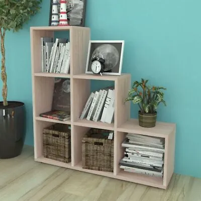 £144.09 • Buy Staircase Bookcase Bookshelf Display Storage Box Unit Cubes 107  Oak NEW C8V3