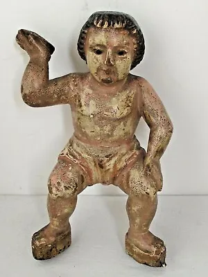 $450 • Buy Antique Santo Nino Carved Wood 18th C. Mexican
