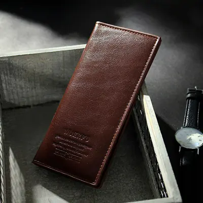 Fashion Men's Leather Bifold Wallet Credit Card Holder Clutch Purse Long Handbag • $9.99