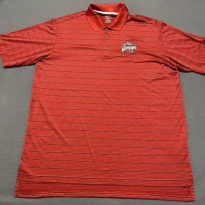 Adidas Rio Grande Valley Vipers Shirt Men’s XLT Red Black Striped Polo Golf NBA • $13