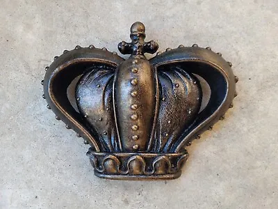 Crown Wall Plaque Medieval Old World King Queen Baroque Princess Fleur  • $75
