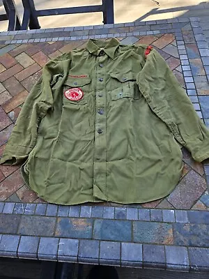 Vintage Boy Scout Denim Material Uniform Shirt W Rare Sinoquipe Patch • $10.50